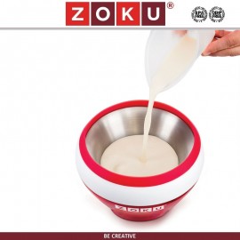 Мороженица ICE CREAM MAKER для приготовления и подачи, 150 мл, красный, ZOKU