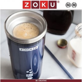 Стакан Iced Coffee Maker для приготовления кофе глясе, 325 мл, серый, ZOKU