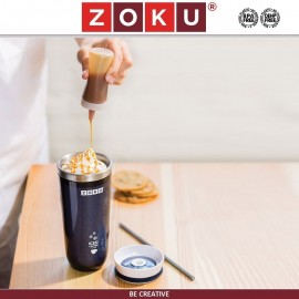 Стакан Iced Coffee Maker для приготовления кофе глясе, 325 мл, красный, ZOKU
