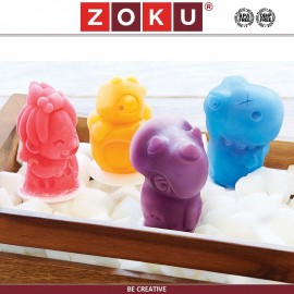 Форма для домашнего мороженого Dinosaur (динозавры), 4 порции, Character Pops, ZOKU