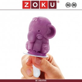 Форма для домашнего мороженого Safari (сафари), 4 порции, Character Pops, ZOKU