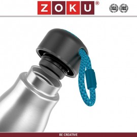 Термос ACTIVE с двойной стальной колбой, 750 мл голубой, Zoku