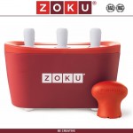 Набор TRIO Quick Pop для приготовления домашнего мороженого, красный, ZOKU