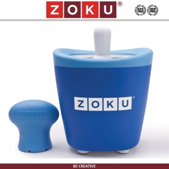 Набор SINGLE QUICK POP для приготовления домашнего мороженого, синий, ZOKU