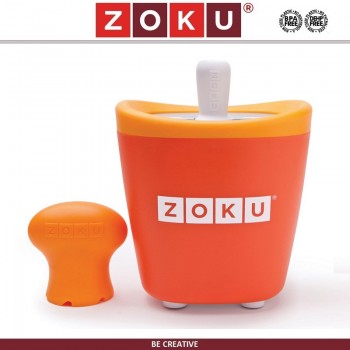 Набор SINGLE QUICK POP для приготовления домашнего мороженого, оранжевый, ZOKU