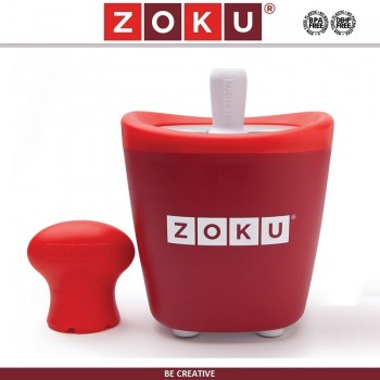 Набор SINGLE QUICK POP для приготовления домашнего мороженого, красный, ZOKU