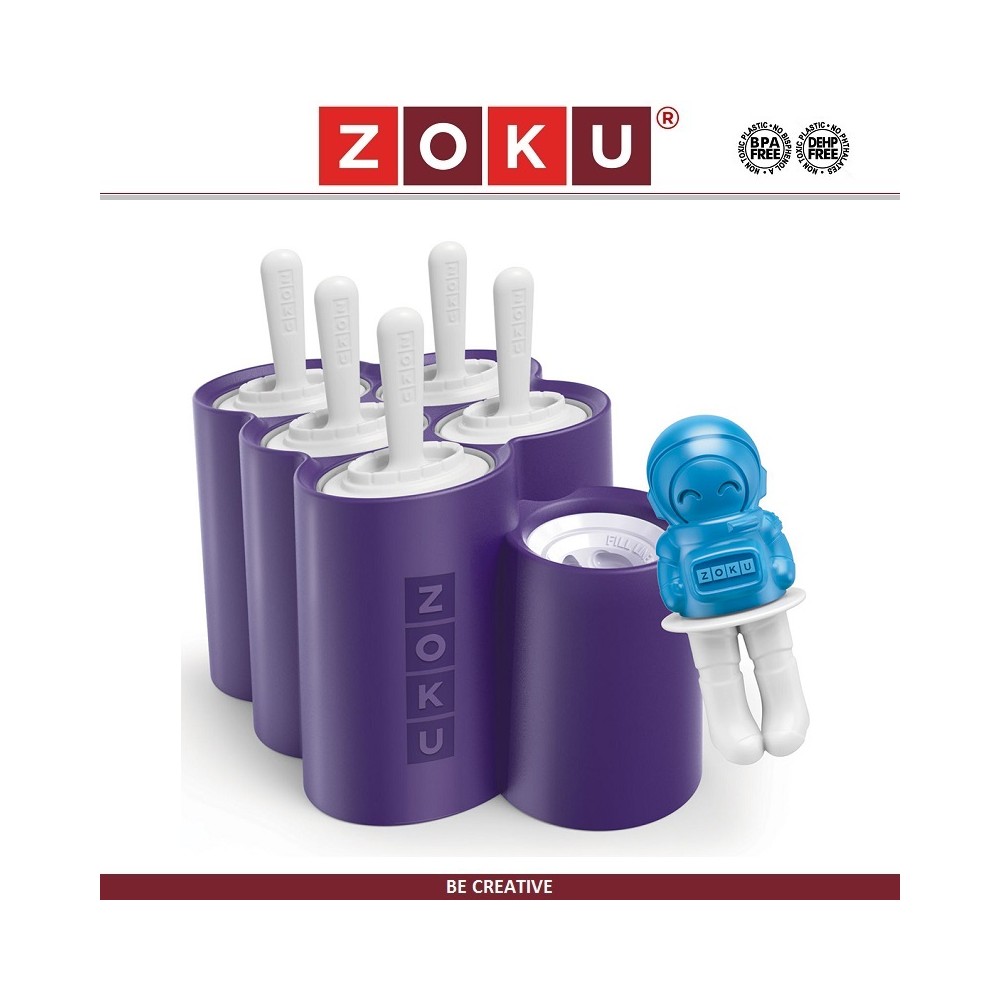 Форма для домашнего мороженого Space (космос), 6 порций, Character Pops, ZOKU