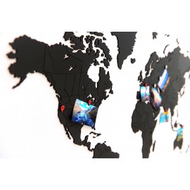 Пазл «Карта мира» черная 100х60 см new, Mimi