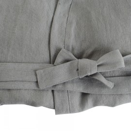 Халат из умягченного льна серого цвета, Tkano