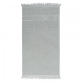 Банное полотенце с бахромой серого цвета, Tkano
