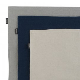 Двухсторонняя салфетка под приборы из умягченного льна бежевого цвета, Tkano