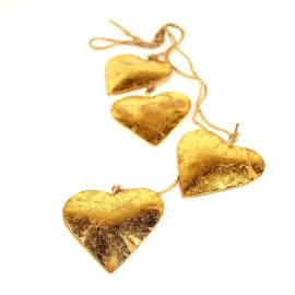 Гирлянда подвесная golden hearts, 4 шт., EnjoyMe