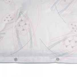 Пододеяльник из перкаля белого цвета с принтом "Хвойное утро", Tkano