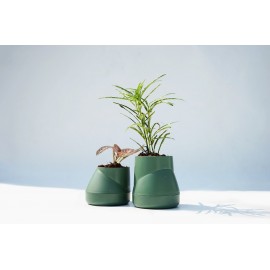 Горшок цветочный hill pot, маленький, зеленый, Qualy