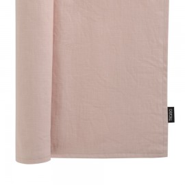 Двухсторонняя салфетка под приборы из умягченного льна с декоративной обработкой цвета пыльной розы, Tkano