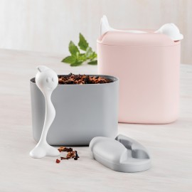 Контейнер для хранения продуктов с ложкой hot stuff m, 350гр, чёрный, Koziol