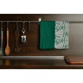 Набор муслиновых кухонных полотенец с графичным принтом "Папоротник", Tkano