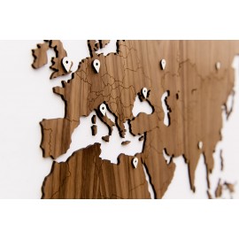 Карта-пазл wall decoration exclusive, 180х108 см, американский орех, Mimi