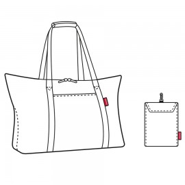 Сумка складная mini maxi travelbag diamonds rouge, Reisenthel