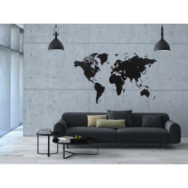 Пазл «Карта мира» черная 150х90 см new, Mimi