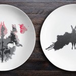 Набор тарелок «Ужин с Роршахом», Гаргульи/Мотылек, BadLab