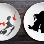 Набор тарелок «Ужин с Роршахом», Близнецы/Байкер, BadLab