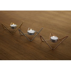 Tri-Angular Loop подсвечник для чайных свечей, сталь, цвет mix, Black+Blum