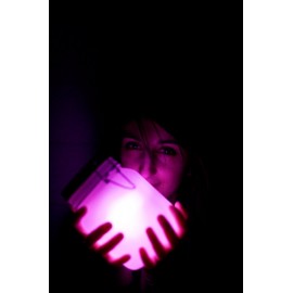 Светящаяся банка на солнечной батарее розовая, Suck UK