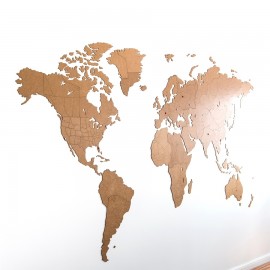 Карта-пазл wall decoration giant, 280х170 см, коричневая, Mimi