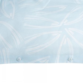 Пододеяльник двухсторонний из перкаля голубого цвета с принтом "Свежесть леса", Tkano
