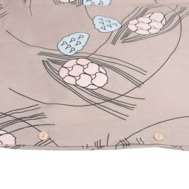 Пододеяльник двухсторонний из перкаля пудрового цвета с принтом "Хвойное утро", Tkano