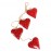 Гирлянда подвесная red hearts, 4 шт., EnjoyMe