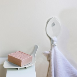 Крючок для душа настенный sense organic, серый, Koziol