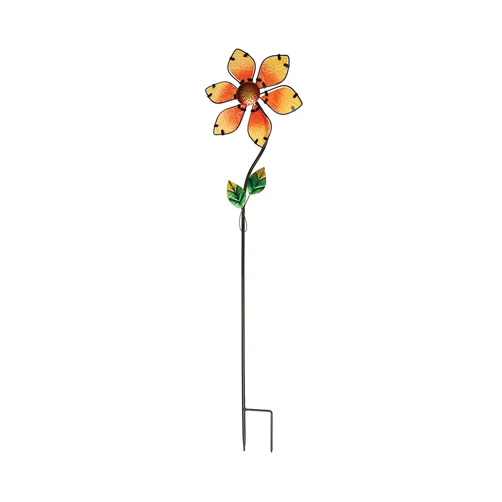 Штекер-флюгер садовый glass flower 92 см оранжевый, Gardman