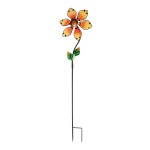 Штекер-флюгер садовый glass flower 92 см оранжевый, Gardman