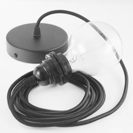 Патрон для плафона со шнуром, чёрный, Koziol