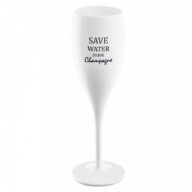 Бокал для шампанского с надписью save water drink champagne, белый, Koziol