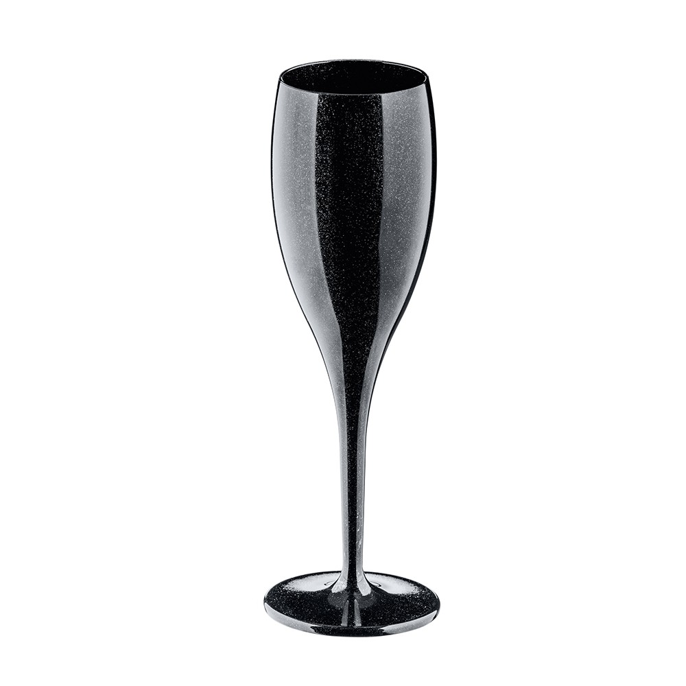 Набор бокалов для шампанского 4 шт superglas cheers no. 1, 100 мл, чёрный, Koziol