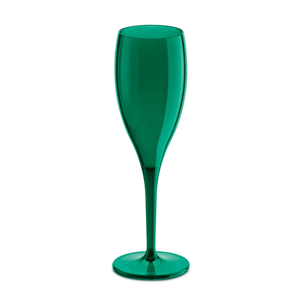 Набор бокалов для шампанского 4 шт superglas cheers no. 1, 100 мл, зелёный, Koziol