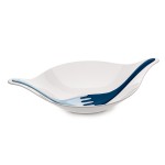 Салатница с приборами leaf l+, 3 л, бело-синяя, Koziol
