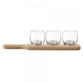 Набор из 3 подсвечников на подставке paddle, 34 см, LSA International