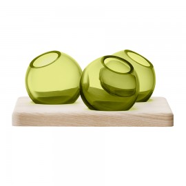 Трио ваз на подставке axis 8 см зелёные, LSA International