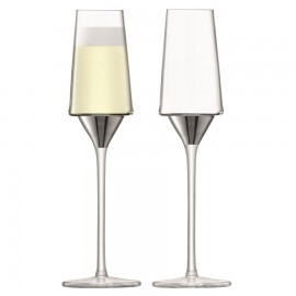 Набор из 2 бокалов-флейт для шампанского space, 210 мл, платина, LSA International