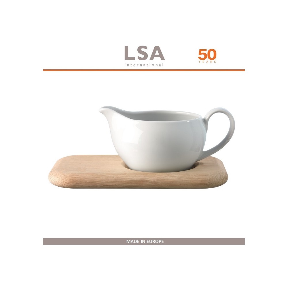 Соусник DINE на деревянной подставке, 450 мл, LSA International