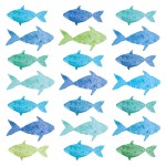 Салфетки aquarell fishes 20 шт. 25х25 см, Paperproducts Design