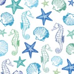 Салфетки aquarell seaside 25x25 см бумажные 20 шт., Paperproducts Design