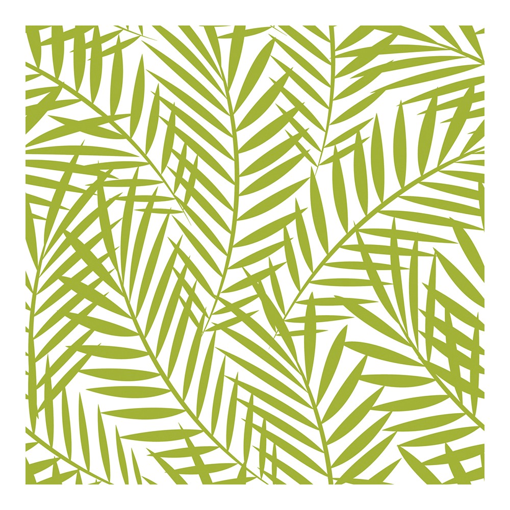 Салфетки palm leaves 20 шт. 33х33 см светло-зелёные, Paperproducts Design