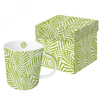 Кружка в подарочной коробке palm leaves 350 мл светло-зелёная, Paperproducts Design