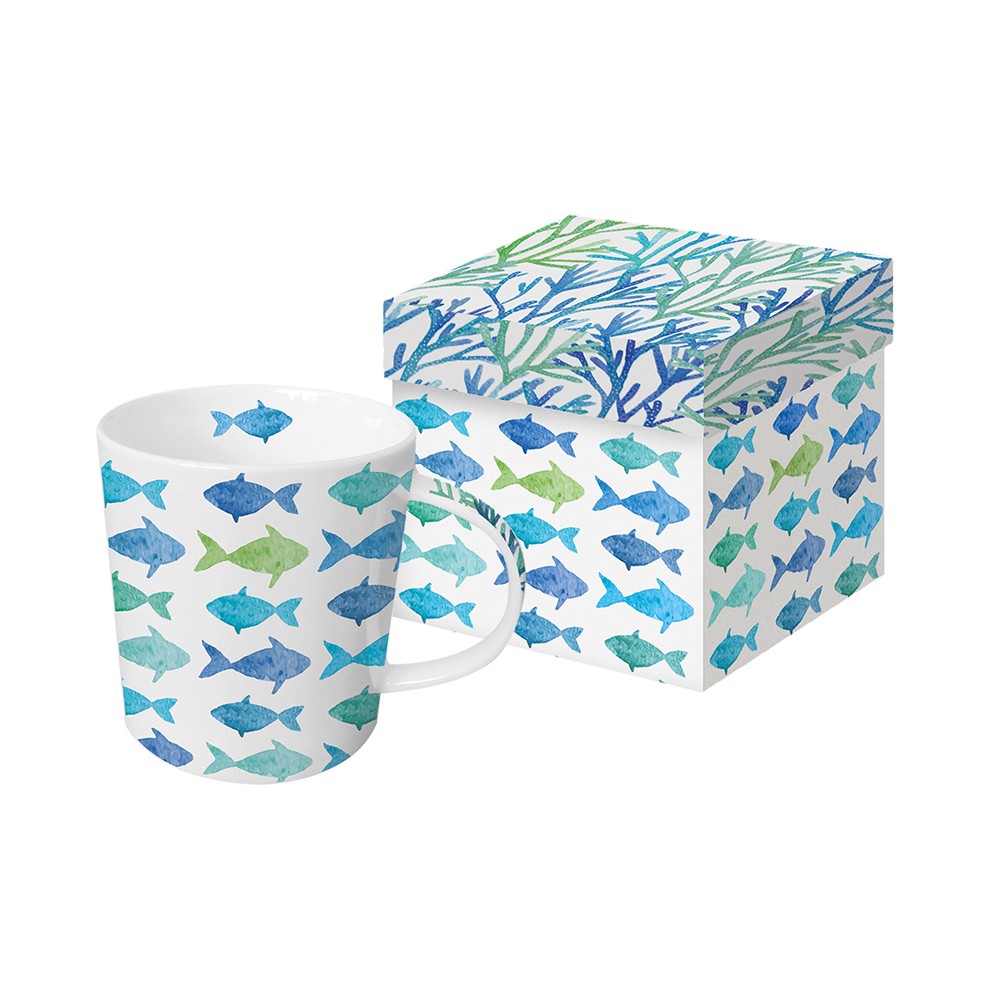 Кружка в подарочной упаковке aquarell fishes 350 мл, Paperproducts Design