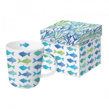 Кружка в подарочной упаковке aquarell fishes 350 мл, Paperproducts Design